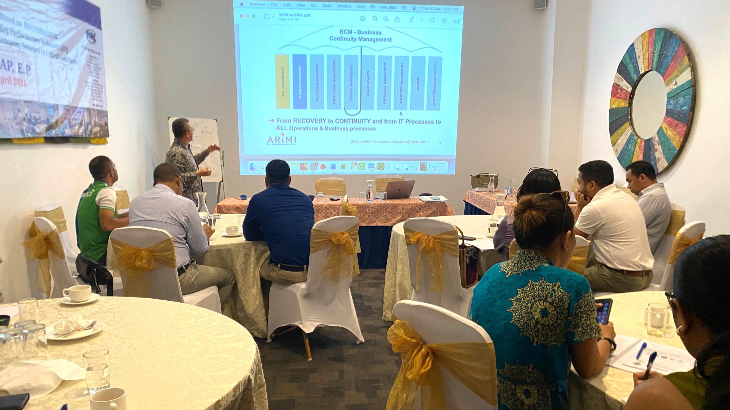 Workshop Business Continuity Management (BCM) sebagai Strategi Pertahanan Perusahaan di Timor Gap, E.P.