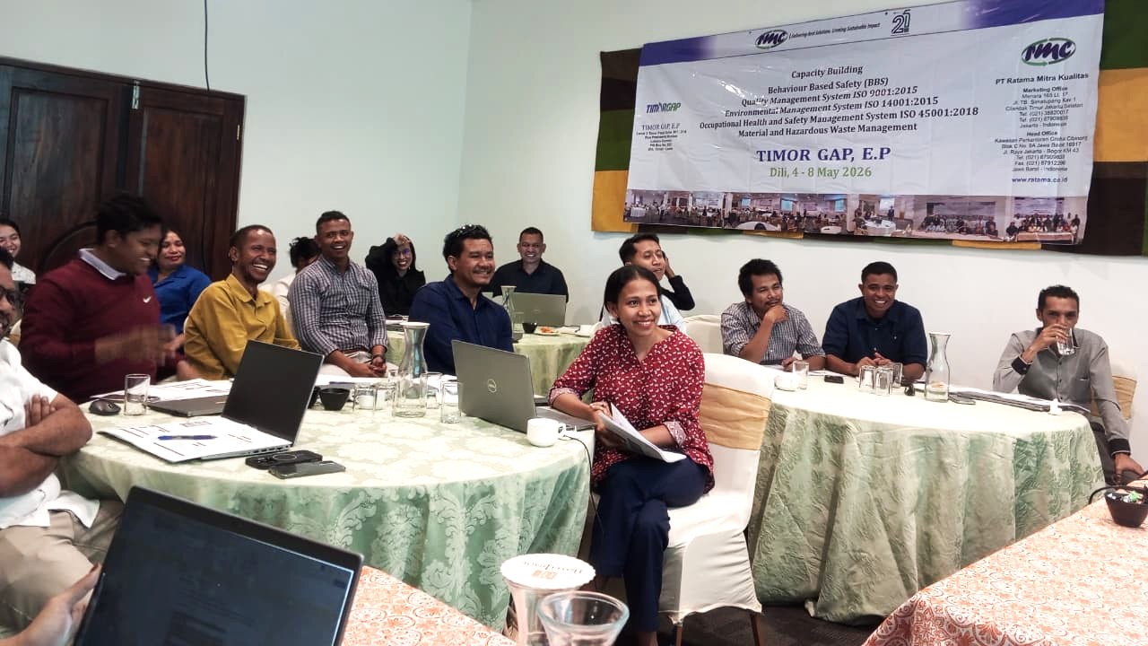 Training Awareness Environmental Management System ISO 14001:2015 di Timor Gap, E.P. untuk Penguatan Pengelolaan Lingkungan Berkelanjutan