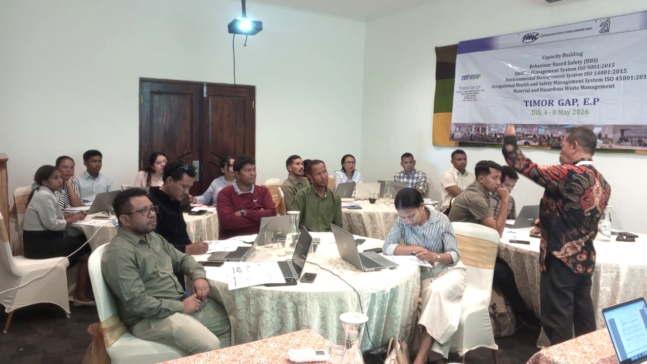 Training Awareness Occupational Health and Safety Management System ISO 45001:2018 di Timor Gap, E.P. untuk Penguatan Budaya Keselamatan dan Kesehatan Kerja