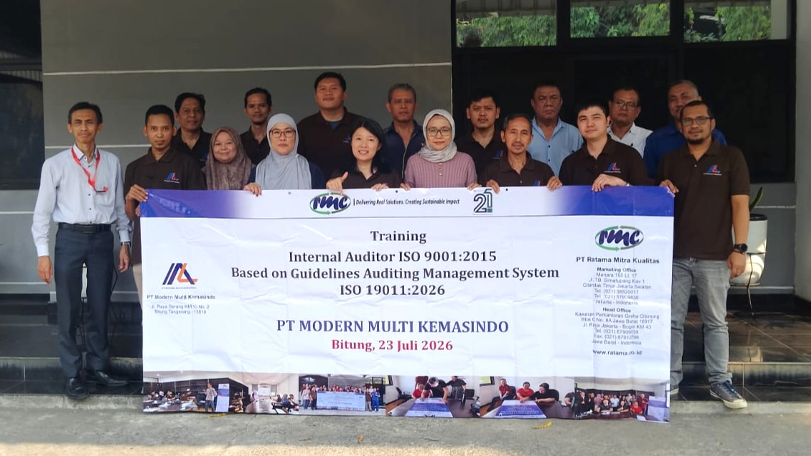 Training Internal Auditor ISO 9001:2015 Based on ISO 19011:2026 di PT Modern Multi Kemasindo